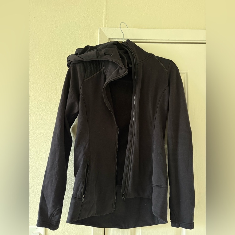 Athleta Women's Black Hooded zip up sweatshirt